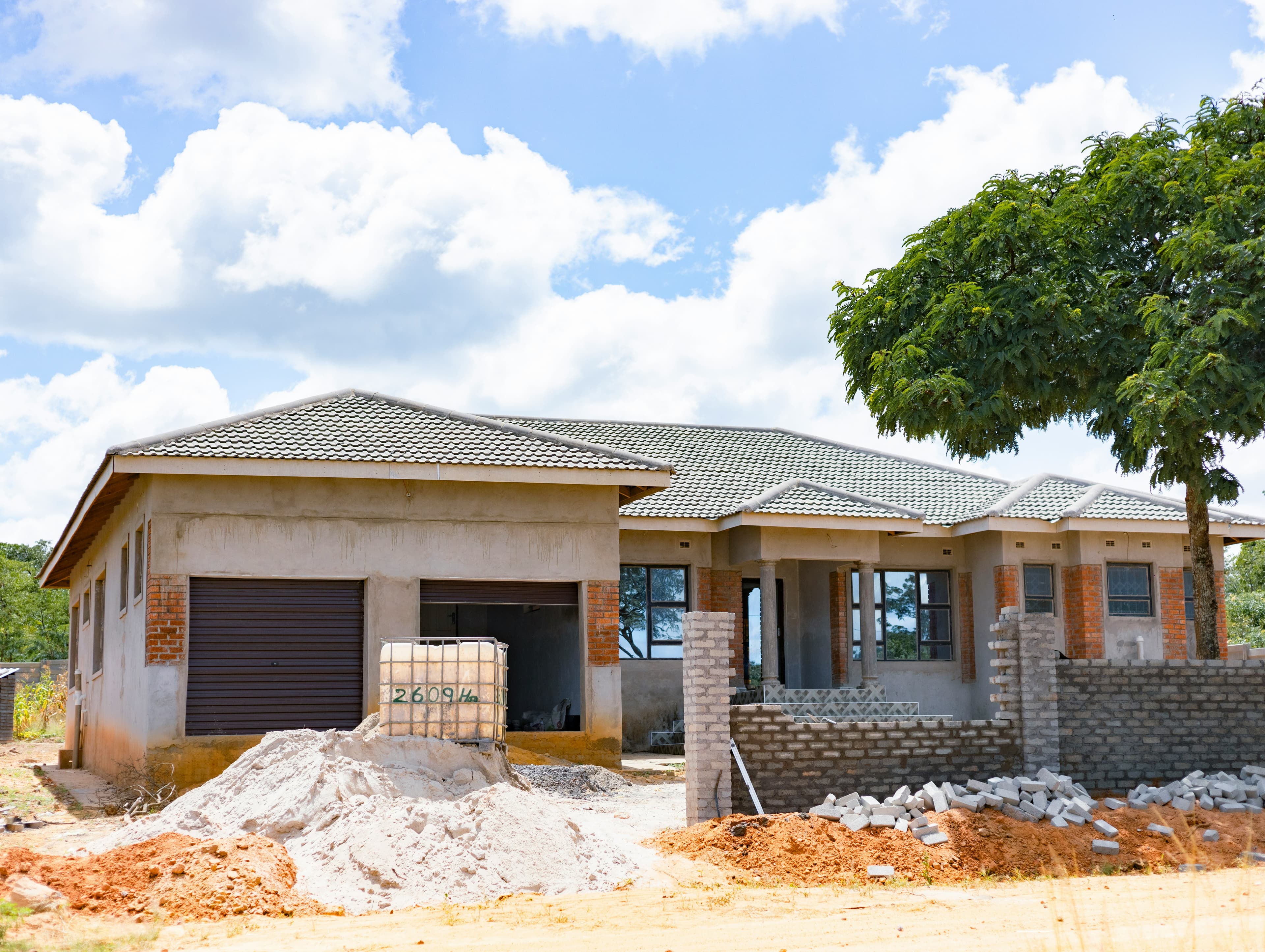House under construction site photo